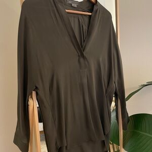 Vince Deep Olive Women's tunic blouse